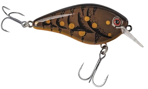 Strike King KVD 1.5 Hard Knock Fishing Lure, 3/8 oz, 3D Lifelike Eyes - color: Brown Craw, size: 3/8oz