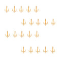 20pcs Fish WOW!® Fishing 3X Strong Treble Hooks Gold - Size #18 Tiny Size