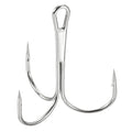 PATIKIL Treble Fish Hooks, Carbon Steel Sharp Round Bend Hook Triple Barbed Hook for Freshwater Saltwater - color: White, size: 44mm/1.73"