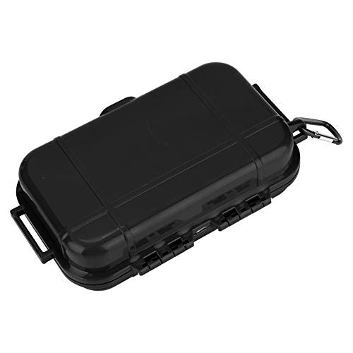 Tiiyee Small Waterproof Boxes of Plastic Case Shockproof Airtight Container Case Portable Airtight Carry Box Black Dry - color: black