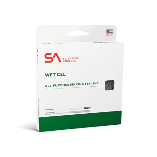 Scientific Anglers Wetcel Type VI General Purpose Sinking Lines, Black, WF- 5-S