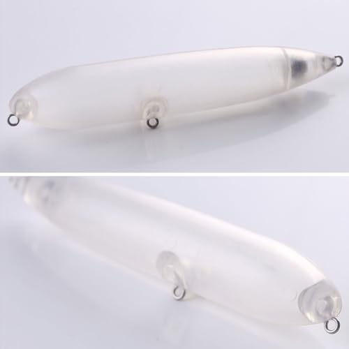 20pcs/25pcs Fishing Blanks Lures Kit Fishing Topwater Unpainted Swimbait Unpainted Crankbaits Hard Baits DIY Lure for Bass Salmon Trout Saltwater and Freshwater - color: 20PCS 4.53″/0.49oz