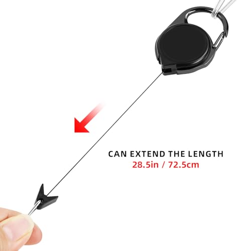 Fishing Fly Fishing Zinger Retractor, Fishing Knot Tool,Line Clipper Retractor for Fly Fishing, Freshwater Saltwater Angler Accessories Lightweight Durable Design - size: 3 Pcs