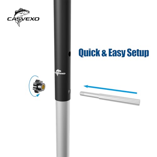 1/2 Pack Aluminum Sand Spikes for Surf Fishing, Beach Fishing Rod Holder, Telescopic and Portable, 2-Stage Adjustable, with Storage Bag