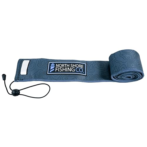 Premium Neoprene Fishing Rod Sleeve – Floating, Puncture Resistant, Labeled Protective Sock for Casting, Spinning, Trolling Fishing Rods - color: Topo, size: 68", style: Casting/Trolling