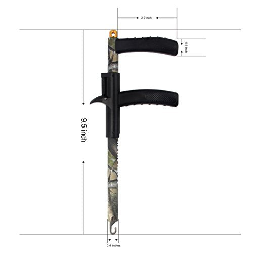 Fishing Hook Remover, Aluminum Fish Hook Remover Tool, Fish Hook Remover Tool Fishing Accessories 9.6in - color: Camouflage