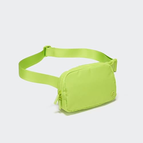 Pander Two Way Zipper Fanny Pack Nylon Everywhere Belt Bag for Women, Water Repellent Waist Packs, Crossbody Bags with Adjustable Strap(Grape Green). - color: Grape Green