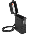 Waterproof Case with USB Rechargeable Electric Lighter, Airtight Holder Case for Whole Package 20pcs 84mm Size, Match Seal Storage Dry Box, EDC Survival Container for Fishing Kit, Camping - size: 84mm