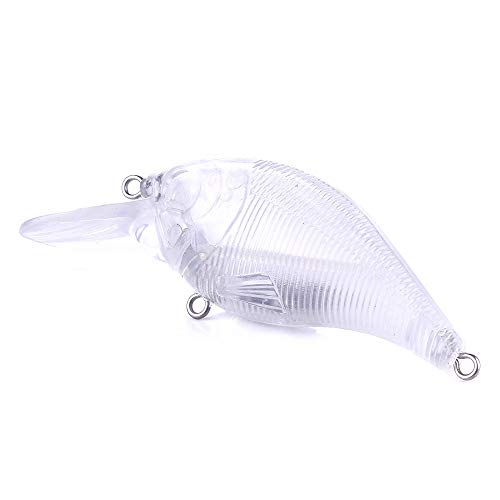 20pcs Unpainted Minnow Crankbaits, Fishing Lure Blanks, 7.5cm/2.95inch - 10.2g/0.02Lb, Bass, Alloy Steel, 13.6cm x 18cm x 1.8cm