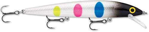 Rapala Husky Jerk Jerkbait – Suspending Hard Bait | Bass Walleye and Pike Fishing Lure, Twitch and Pause Action - color: Black Wonderbread, size: Body Length: 4-3/4"