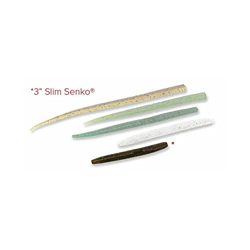 Yamamoto 5" Senko Soft Stick Bait, 10-Pack, Bass Fishing Soft Plastic Lure, Multiple Colors - color: BLACK (NO FLAKE) 9B-10-020
