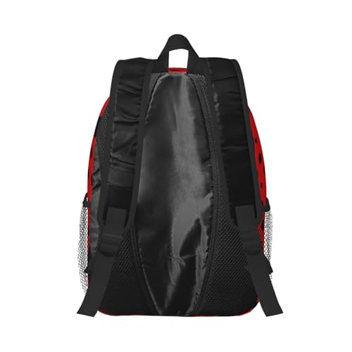 Ladybug Black And Red Polka Dot Backpack For Teenage Girls And Boys Cute Kids Backpacks Children School Bag - color: Ladybug Black and Red Polka Dot