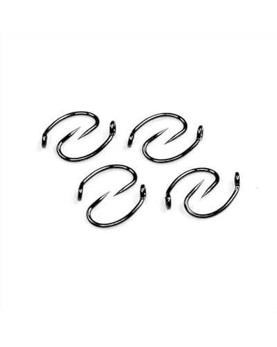 Gamakatsu Barbless C12-BM Large Eye Midge Hook-Pack of 25 (Black, 30) - size: 28
