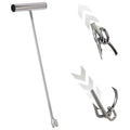 Stainless Steel Fishing Hook Remover，Dehooker Tool,Push/Pull Hook Remover，Anti-Lost Saltwater Dehooker Tool Shark Hook Remover - size: 17"