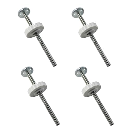 4Pcs M8 (8mm) Baby Gate Threaded Spindle Rod Replacement Parts Kit for Pressure Mounted Pet Safety Gates Stair Gates Hardware Accessories White（125mm in Length） - size: 8mm*125mm