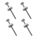 4Pcs M8 (8mm) Baby Gate Threaded Spindle Rod Replacement Parts Kit for Pressure Mounted Pet Safety Gates Stair Gates Hardware Accessories White（125mm in Length） - size: 8mm*125mm