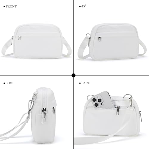 MAXTOP Small Crossbody Bags for Women Belt Bag Fanny Pack with Adjustable Strap - color: Pure White, style: Small Crossbody Bag