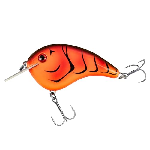 Strike King Chick Magnet Jr. Crankbait Fishing Lure, 1/4 oz, Dives 4-6 Feet, Premium Hooks - color: Fire Craw