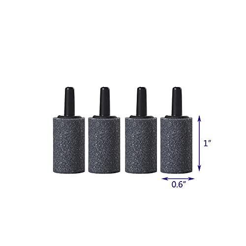 ALEGI 25 Feet 3/16 Inch Standard Aquarium Silicone Airline Tubing with Air Stones, Check Valves, Suction Cups and Connectors for Fish Tank, Hydroponics (Black) - color: Black