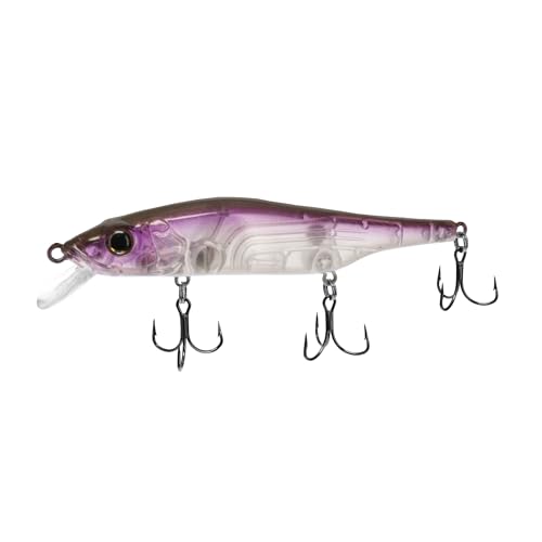 Bill Lewis Scope-Stik 120 Suspending 4'-6' Jerkbait Fishing Lifelike Freshwater & Saltwater Lure with Mustad UltraPoint Triple Grip Hooks, Phantom Purple