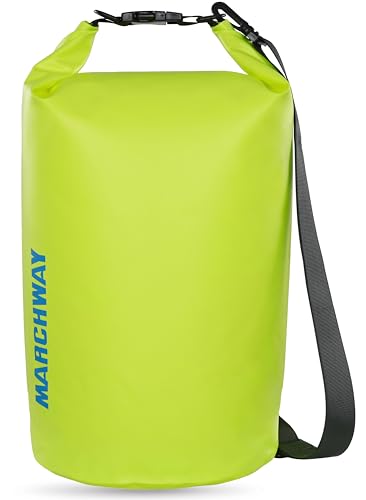 MARCHWAY Floating Waterproof Dry Bag Backpack 5L/10L/20L/30L/40L, Roll Top Sack Keeps Gear Dry for Kayaking, Rafting, Boating, Swimming, Camping, Hiking, Beach, Fishing - color: Bright Yellow, size: 40L
