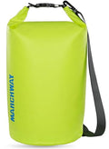 MARCHWAY Floating Waterproof Dry Bag Backpack 5L/10L/20L/30L/40L, Roll Top Sack Keeps Gear Dry for Kayaking, Rafting, Boating, Swimming, Camping, Hiking, Beach, Fishing - color: Bright Yellow, size: 5L