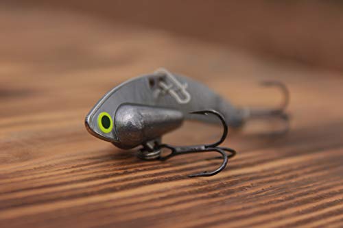 SteelShad - Heavy Series 1/2 oz. Bass Fishing Lures - Lipless Crankbait for Freshwater Fishing - Perfect for Smallmouth & Largemouth Bass, Walleye, Pike & Trout - Heavy Series - color: Silver