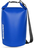 MARCHWAY Floating Waterproof Dry Bag Backpack 5L/10L/20L/30L/40L, Roll Top Sack Keeps Gear Dry for Kayaking, Rafting, Boating, Swimming, Camping, Hiking, Beach, Fishing - color: Dark Blue, size: 10L