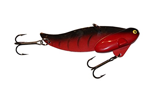 3 1/2oz - Blitz Blade - Blade Bait (5 inch) Fresh Water Saltwater Lake Trout Redfish Musky - color: Red Tiger