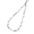 Beaded Phone Lanyard Wrist Strap Phone Charms Fixed Beads Pearl Chain - color: PC-cpzz-2