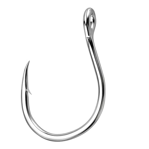 Alwonder Fishing Circle Hooks 5X Strong Catfish Octopus Livebait Hooks, High Carbon Steel Welded Fishing Hook Jigging Replacement Hook for Freshwater Saltwater Trolling Tackle Tuna, Marlin, Wahoo - size: #7/0 - 5 Pack