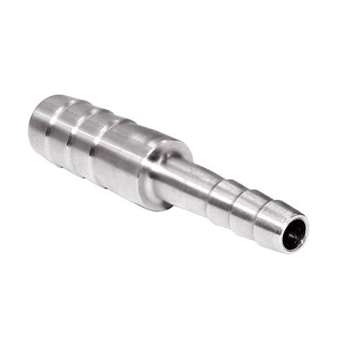 Beduan Stainless Steel Reducing Splicer Mender Barb, 1/2" to 3/8" Hose Barb, Reducer Barb Fitting Air Water Fuel Boat (Pack of 2) - size: 1/2" to 3/8"