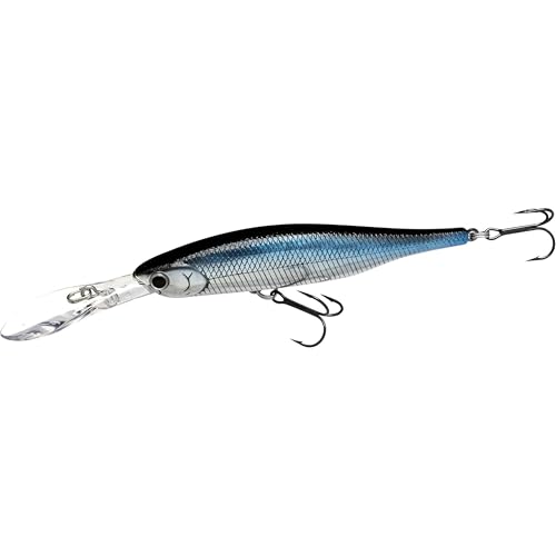 LUCKY CRAFT Lightning Staysee 90SP Freshwater Fishing Lures, Suspending Jerkbait with Long Bill, Fishing Gear for Bass, Smallmouth, Walleye, Pike, Tackle Box Accessories - color: 052 Aurora Black