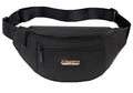 Fanny Packs for Men Women, Fashion Waterproof Waist Packs for Travel Walking Running Cycling Black - color: fashion black