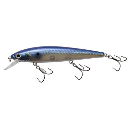 Strike King KVD Elite 300 Jerkbait Hard Bait Fishing Lure, Dives 4-7 Feet, Weight Transfer System - color: Pro Blue Glimmer, size: Hook Size 4