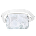 VOROLO Fanny Pack For Women And Men Crossbody Bag Belt Bag Camo White | Adjustable Strap Graduation Gifts Lightweight Travel Running - color: Camo White