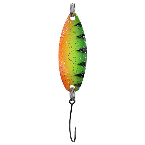 Trout Lures, Lively and Lifelike Artificial Lures with Mixed Fishing Sequin Bait Set 3.5g/3.4cm, Suitable for Freshwater and Saltwater Fishing,Orange E