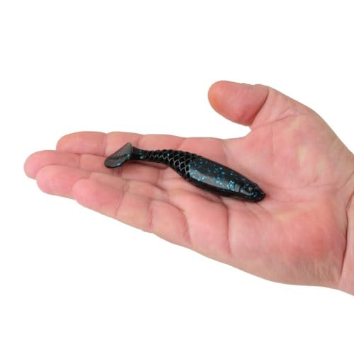 Berkley PowerBait Paddlin' PowerStinger Fishing Soft Bait - color: Black Blue Fleck, size: 4 1/4"