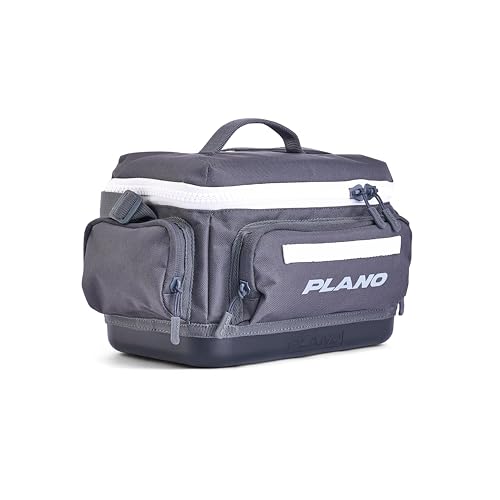 Plano Weekend 3500 Tackle Bag, Cutting-Edge Fishing Tackle Bag, Molded Waterproof Base, Spacious Storage, Die Cut Tool Sleeves, Daisy Chain Attachment Points - color: Slate, style: 3500 Tackle Case