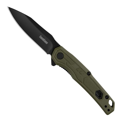 Kershaw Appa Folding Tactical Pocket Knife, Assisted Opening, 2.75 inch Blade and Olive Handle, Small, Lightweight Every Day Carry - color: Olive