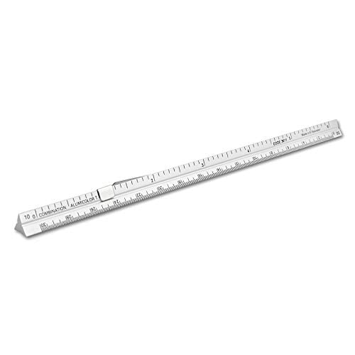 Alumicolor 3611-1 Aluminum Combination Pocket Scale With Clip, 6IN, Silver - color: Silver, size: 6 Inch, style: Combination With Clip
