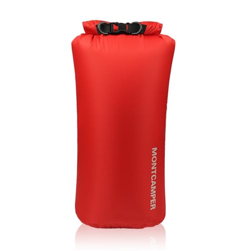 Waterproof Dry Bag 20L – 30D Nylon Roll Top Dry Sack with PU Coating, Lightweight Water-Resistant Storage for Kayaking, Camping, Hiking, Fishing & Beach (Red) - color: Red, size: 20L