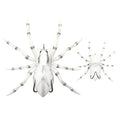 LUNKERHUNT Phantom Spider Lure for Bass Fishing (2.5 Inch) | Topwater Spider Fishing Lure with Natural Walking Action | Soft Hollow Body Weedless Hooks for Trout and Pike - color: White Wolf