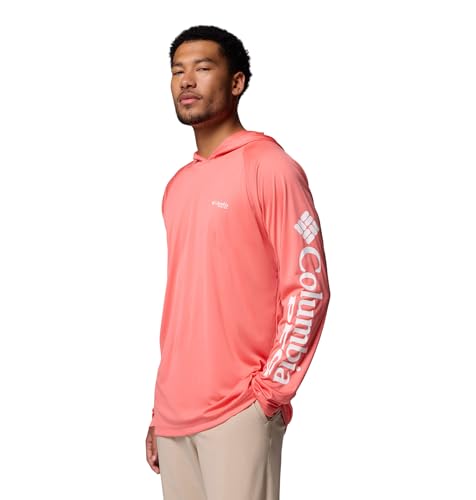Columbia Men's Terminal Tackle Hoodie - color: Melonade/White Logo, size: Small