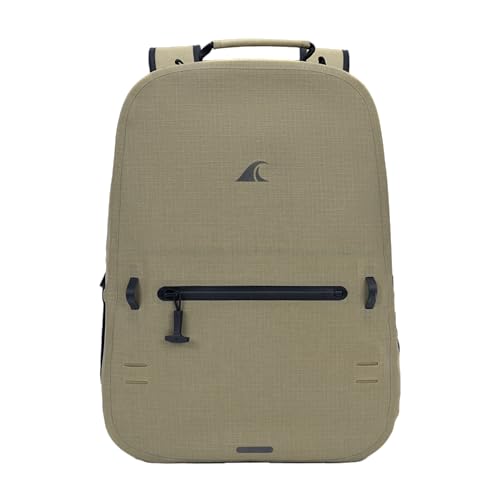 Breakwater Supply™ River Ute Waterproof IP68 Hunting Backpack, Floating TPU Submersible Dry Bag with Padded Hip Belt and Airtight Zippers | 20L (River Ute 20L CORDURA Safari Tan) - color: River Ute 20l Cordura Safari Tan