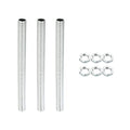 PATIKIL M12 Thread 5.91" Lamp Pipe Kit with Lock Nuts, 3 Set All Thread Rods Fasteners Hardware for Chandelier Ceiling Light DIY, Zinc Plating - size: 5.91"