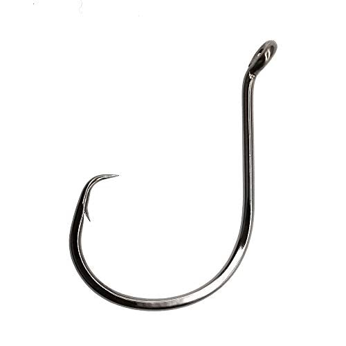 Angler's Grotto Heavy Octopus Short Shank Offset Circle Hook | 10/25/50 Count Per Pack | Freshwater Saltwater Fishing Hooks | 4X Strong High Carbon Steel | Size #1/0,#2/0,#3/0,#4/0,#5/0,#6/0,#7/0,#8/0,#9/0,#10/0 - size: Size #5/0, 10 Count