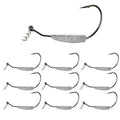 Reaction Tackle Weighted Swimbait Hooks - Weedless Belly Weighted Hooks with Twist Lock Bait Keeper for Soft Plastic Swimbaits - Bass Fishing Hooks (10-Pack) - size: 1/8oz 4/0