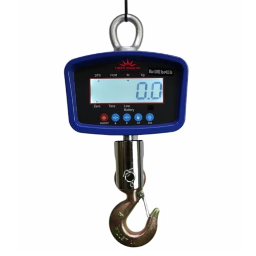 Liberty LS-924 Digital Hanging Crane Scale – 1000 lb x 0.2 lb Capacity – Suitcase Weight Scales for Travel, Medium General Purpose Weight Scales – Industrial Hanging Scale with LCD Display - style: 1000 lb x 0.2 lb