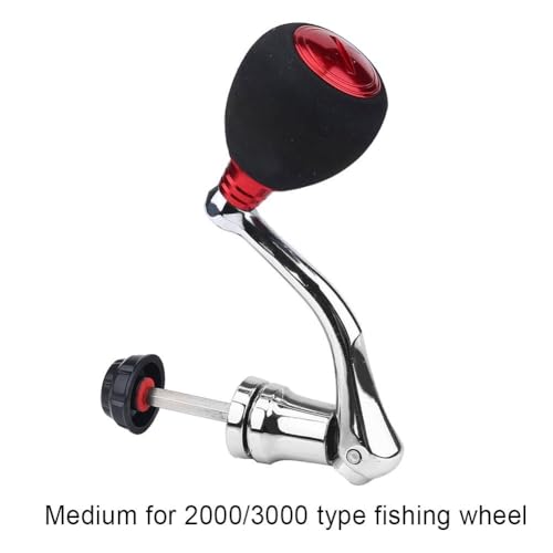 Fishing Reel Handle Rocker Arm Grip for Spinning Fishing Reel Baitcasting Handle Replacements for Daiwa series 2000/3000/ 4000/5000/ 6000 (Red-Medium for 2000 & 3000)